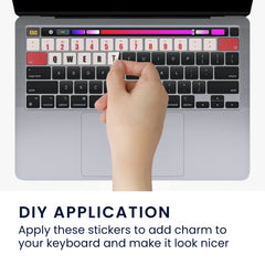 kwmobile Tastatur Aufkleber Englisch kompatibel mit Apple MacBook Air 13 M1 (A2337) Keyboard Sticker - [dsg01]