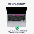 kwmobile Tastatur Aufkleber Englisch kompatibel mit Apple MacBook Pro 13.3 M1 M2 (A2289 / A2251 / A2338) Keyboard Sticker Farb-Aufkleber für US QWERTY Tastatur