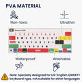 kwmobile Tastatur Aufkleber Englisch kompatibel mit Apple MacBook Pro 13.3 M1 M2 (A2289 / A2251 / A2338) Keyboard Sticker Farb-Aufkleber für US QWERTY Tastatur