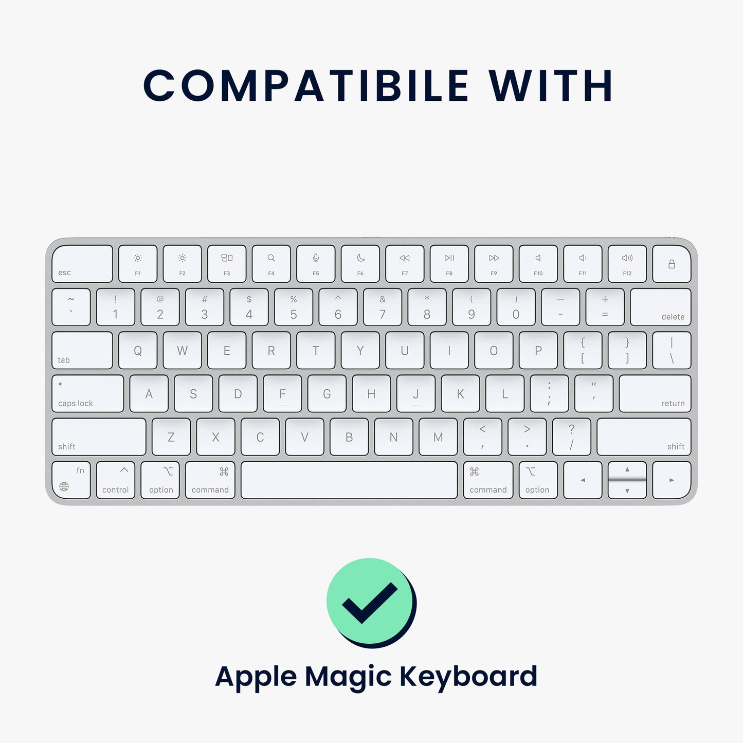 kwmobile Tastatur Aufkleber Englisch kompatibel mit Apple Magic Keyboard Wireless Keyboard Sticker