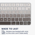 kwmobile Tastatur Aufkleber Englisch kompatibel mit Apple Magic Keyboard Wireless Keyboard Sticker
