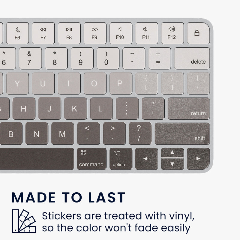 kwmobile Tastatur Aufkleber Englisch kompatibel mit Apple Magic Keyboard Wireless Keyboard Sticker