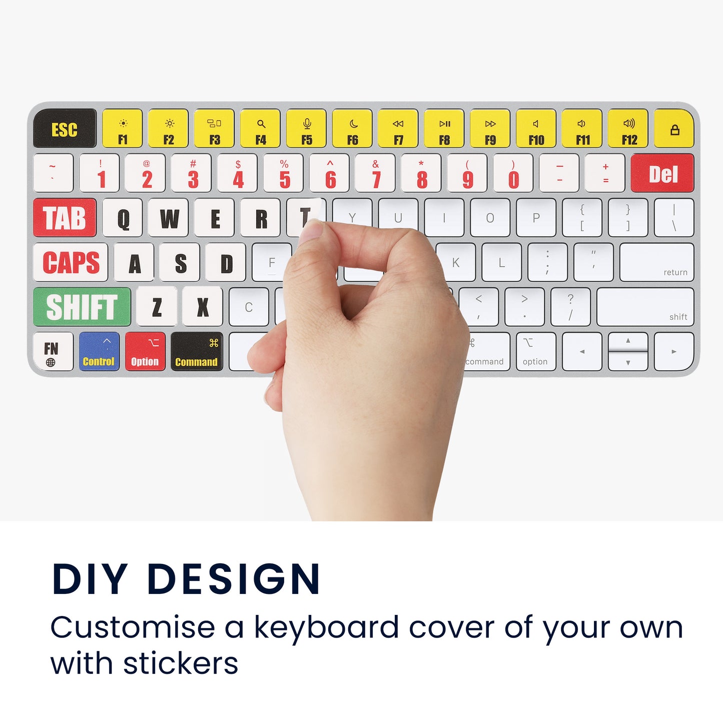 kwmobile Tastatur Aufkleber Englisch kompatibel mit Apple Magic Keyboard Wireless Keyboard Sticker