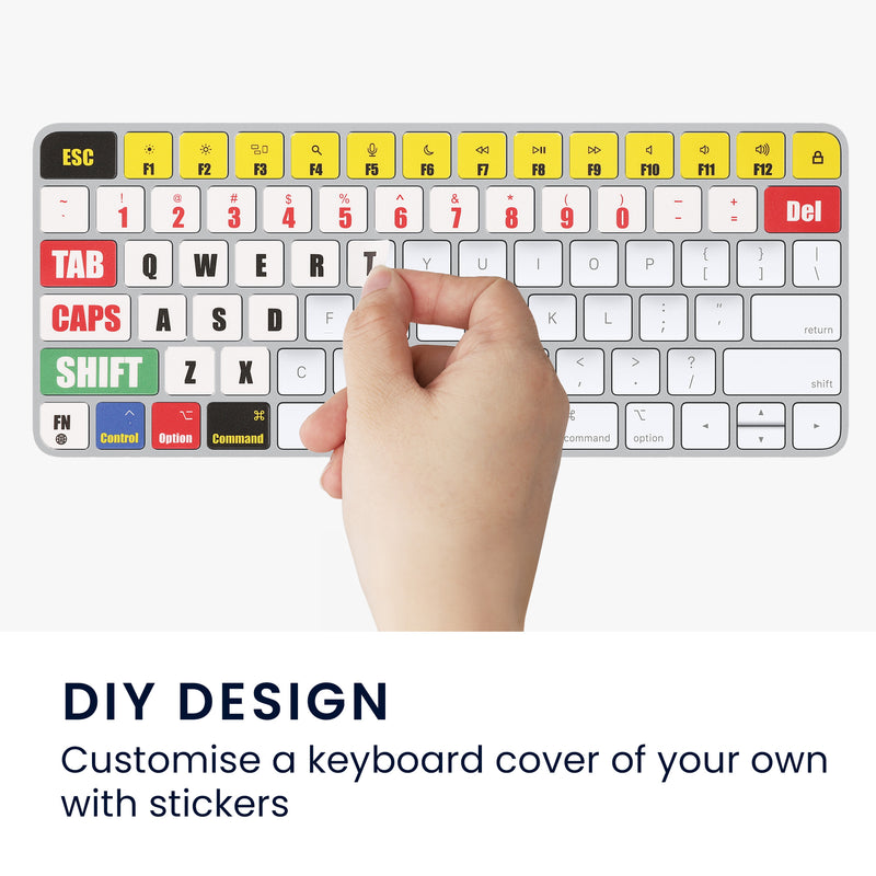 kwmobile Tastatur Aufkleber Englisch kompatibel mit Apple Magic Keyboard Wireless Keyboard Sticker