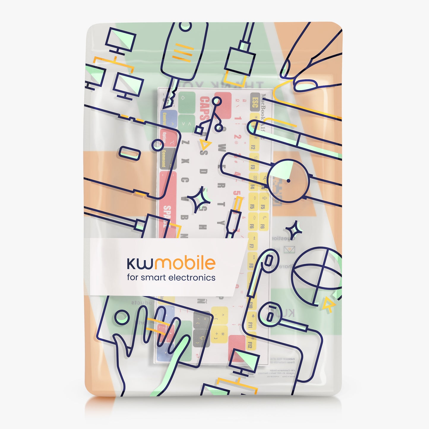 kwmobile Tastatur Aufkleber Spanisch kompatibel mit Apple MacBook Air 13" 2018 2019 2020 A1932 Keyboard Sticker Farb-Aufkleber für ES QWERTY Tastatur