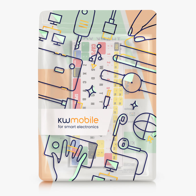 kwmobile Tastatur Aufkleber Spanisch kompatibel mit Apple MacBook Air 13" 2018 2019 2020 A1932 Keyboard Sticker Farb-Aufkleber für ES QWERTY Tastatur