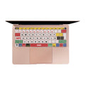 kwmobile Tastatur Aufkleber Spanisch kompatibel mit Apple MacBook Air 13" 2018 2019 2020 A1932 Keyboard Sticker Farb-Aufkleber für ES QWERTY Tastatur