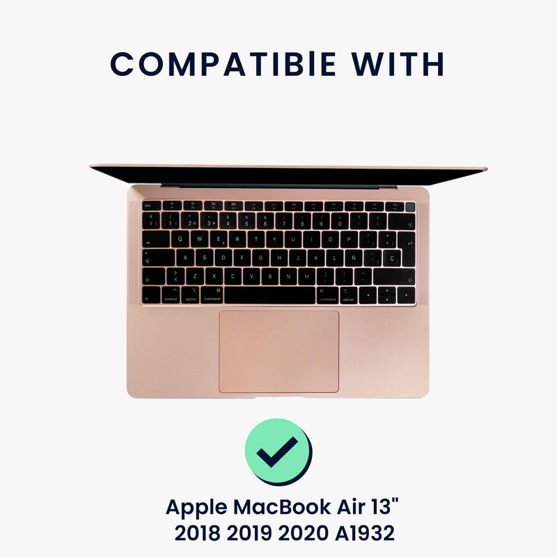 kwmobile Tastatur Aufkleber Spanisch kompatibel mit Apple MacBook Air 13" 2018 2019 2020 A1932 Keyboard Sticker Farb-Aufkleber für ES QWERTY Tastatur