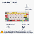 kwmobile Tastatur Aufkleber Spanisch kompatibel mit Apple MacBook Air 13" 2018 2019 2020 A1932 Keyboard Sticker Farb-Aufkleber für ES QWERTY Tastatur