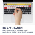 kwmobile Tastatur Aufkleber Spanisch kompatibel mit Apple MacBook Air 13" 2018 2019 2020 A1932 Keyboard Sticker Farb-Aufkleber für ES QWERTY Tastatur