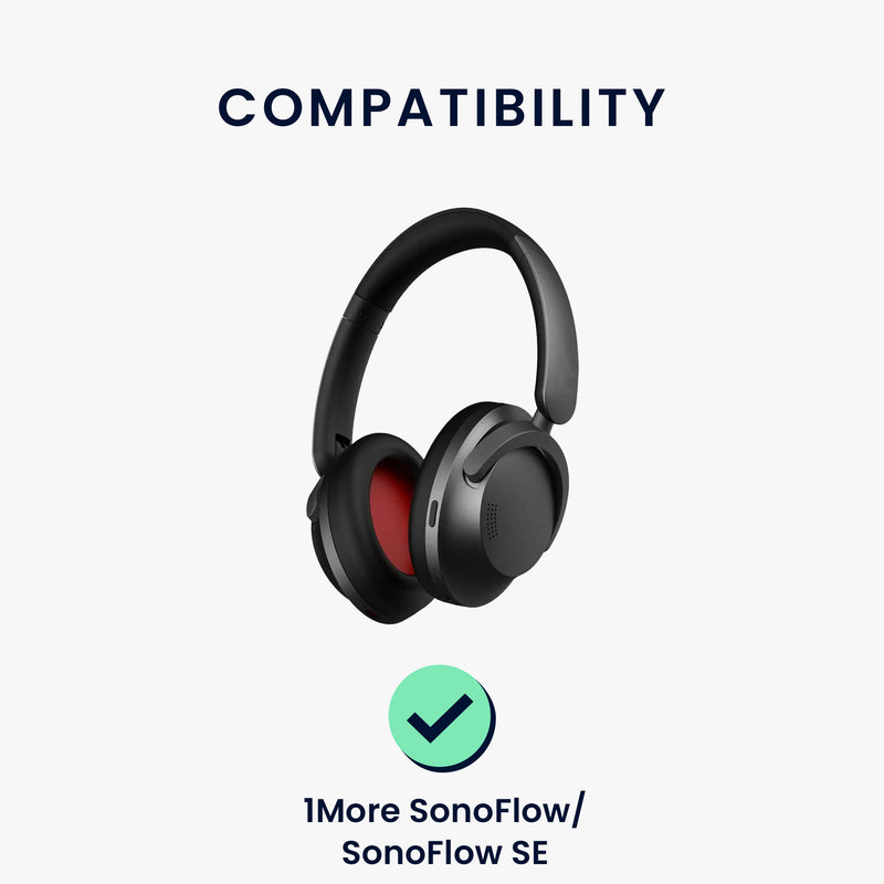 kwmobile Ohr Polster für 1More SonoFlow / SonoFlow SE Ohrpolster Ersatz Ohrpolster Kopfhörer Ersatzteile Kopfhörer Ersatzpolster Over Ear Headphones