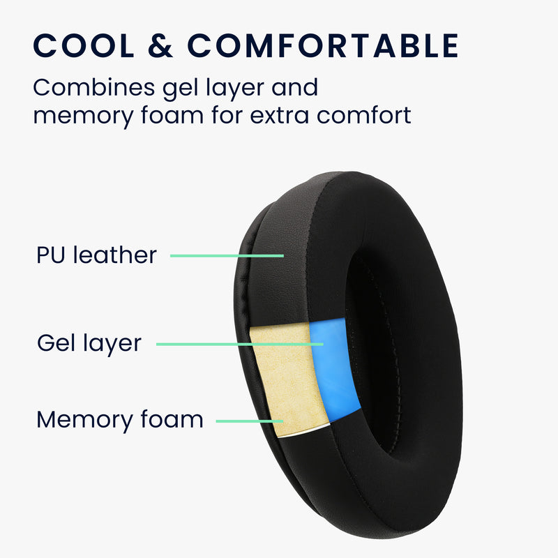 kwmobile Kunstleder Ohr Polster für Logitech G Pro X / G Pro X Wireless / G Pro X 2 Ohrpolster Ersatz Ohrpolster Kopfhörer Ersatzteile Kopfhörer Ersatzpolster mit Cooling Effekt