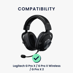 kwmobile Kunstleder Ohr Polster für Logitech G Pro X / G Pro X Wireless / G Pro X 2 Ohrpolster Ersatz Ohrpolster