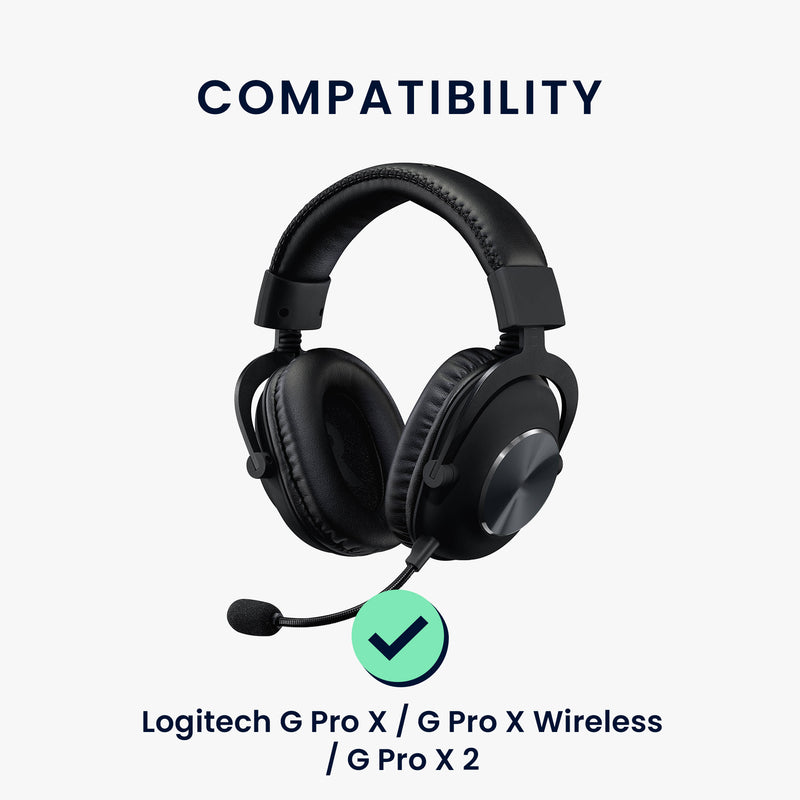 kwmobile Kunstleder Ohr Polster für Logitech G Pro X / G Pro X Wireless / G Pro X 2 Ohrpolster Ersatz Ohrpolster Kopfhörer Ersatzteile Kopfhörer Ersatzpolster mit Cooling Effekt