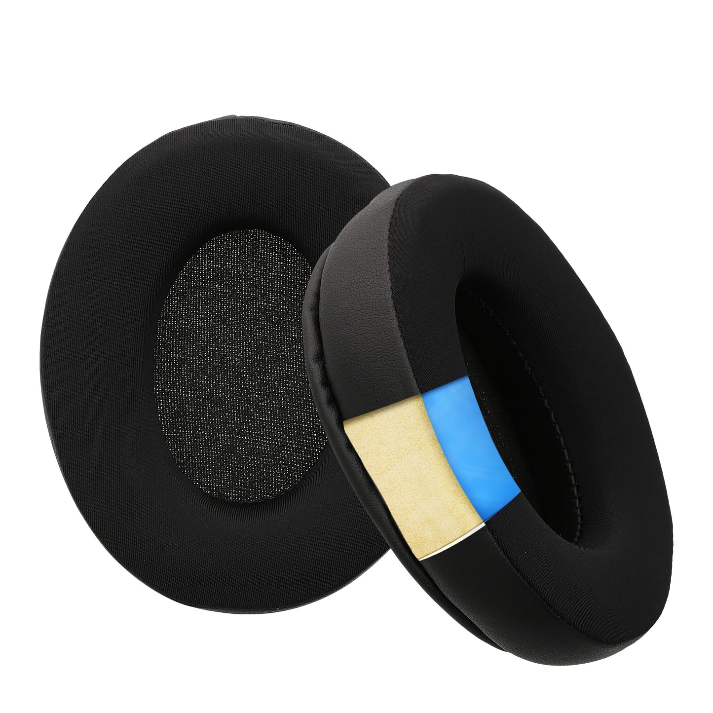 kwmobile 2x Kunstleder Ohr Polster für Sony WH-CH700N / WH-XB900N / WH-CH710N / WH-CH720N / MDR-10R Ohrpolster - Ersatz Ohrpolster - Kopfhörer Ersatzteile - Kopfhörer Ersatzpolster mit Cooling Effekt Schwarz  