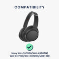 kwmobile Ohr Polster für Sony WH-CH700N / WH-XB900N / WH-CH710N / WH-CH720N / MDR-10R Ohrpolster Ersatzteile mit Cooling Effekt
