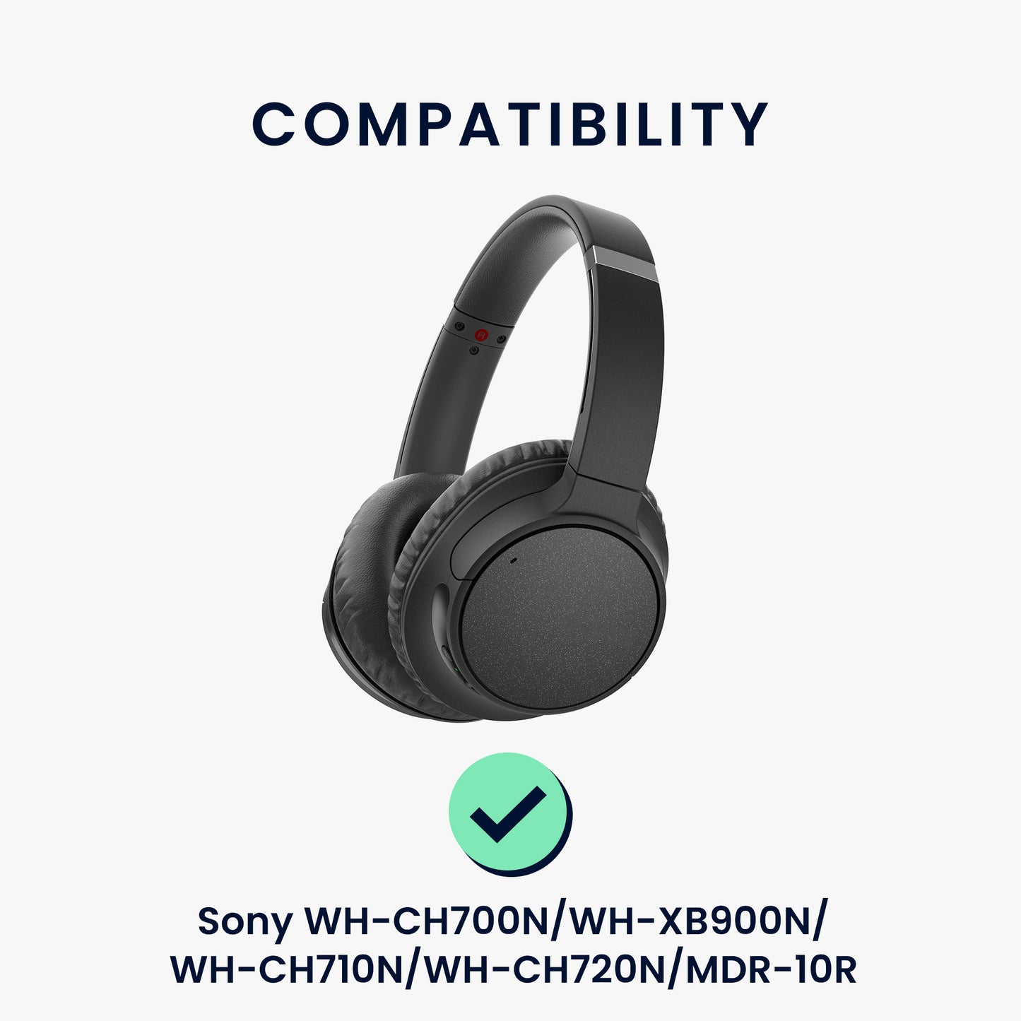 kwmobile Ohr Polster für Sony WH-CH700N / WH-XB900N / WH-CH710N / WH-CH720N / MDR-10R Ohrpolster Ersatzteile mit Cooling Effekt