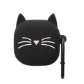 kwmobile Hülle kompatibel mit Samsung Galaxy Buds FE Hülle - Silikon Kopfhörer Schutzhülle Case Cover Schwarz Weiß Schwarz  [dsg01]