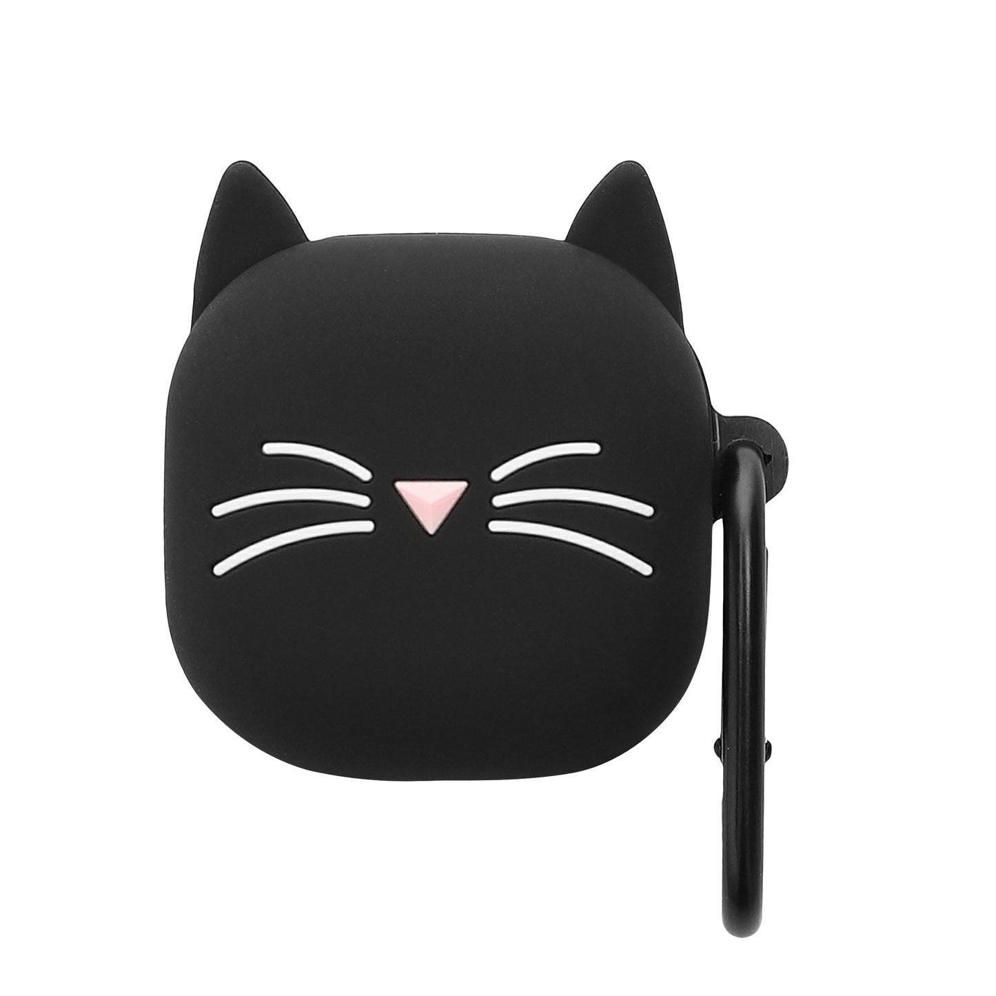 kwmobile Hülle kompatibel mit Samsung Galaxy Buds FE Hülle - Silikon Kopfhörer Schutzhülle Case Cover Schwarz Weiß Schwarz  [dsg01]