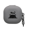 kwmobile Hülle kompatibel mit Samsung Galaxy Buds FE Hülle - Silikon Kopfhörer Schutzhülle Case Cover Grau Schwarz Grau  [dsg03]