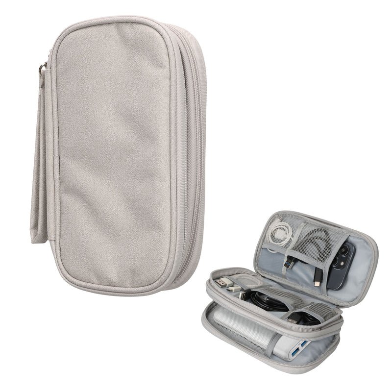kwmobile Powerbank Schutzhülle kompatibel mit Anker PowerCore 20000 / 20100 / 10000 / 13000 mAh Hülle - Case Tasche für mobiles Ladegerät - 17,5 x 8 cm Innenmaße - Grau Grau  