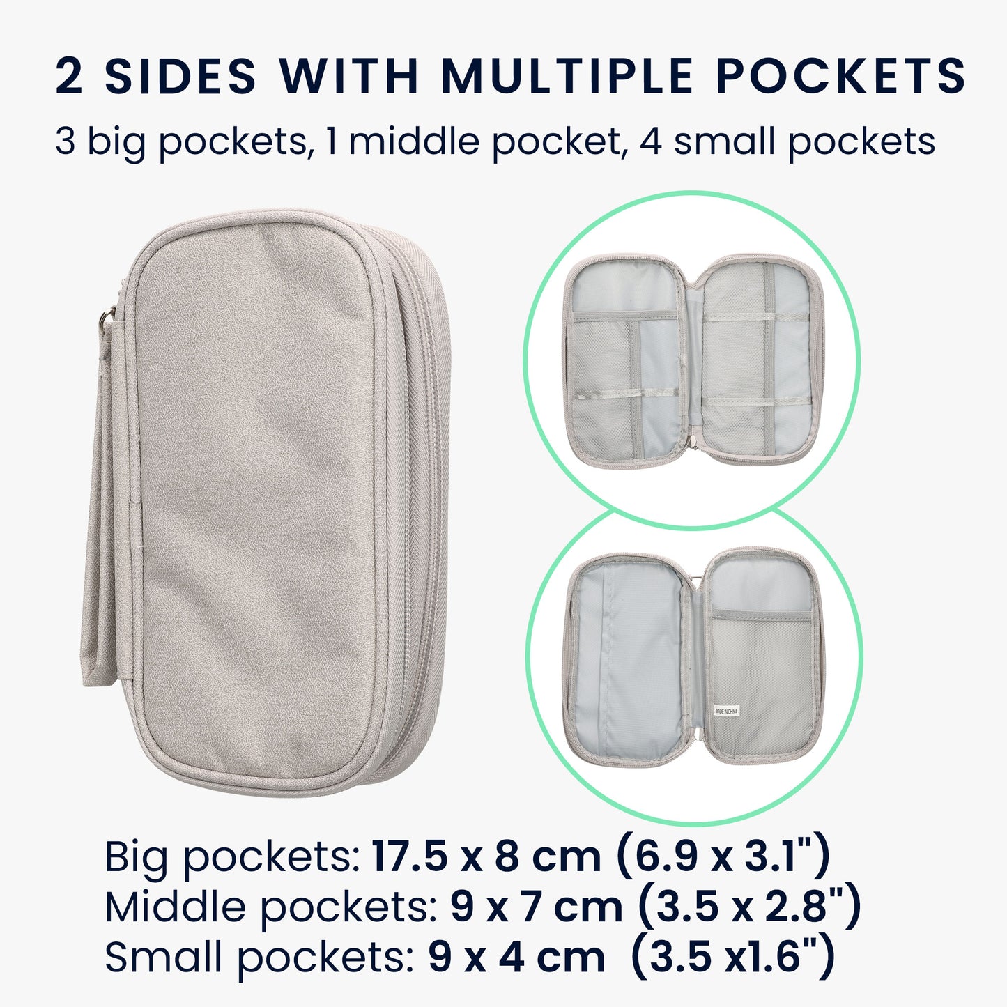 kwmobile Powerbank Schutzhülle kompatibel mit Anker PowerCore 20000 / 20100 / 10000 / 13000 mAh Hülle - Case Tasche für mobiles Ladegerät - 17,5 x 8 cm Innenmaße