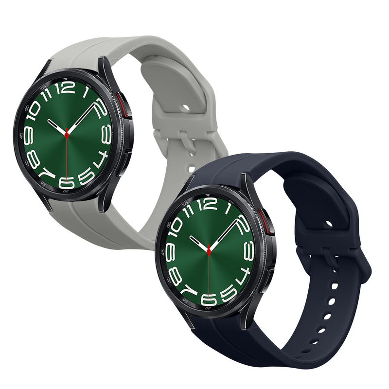 kwmobile Uhrenarmband für Samsung Galaxy Watch 6 / Watch 6 Classic - Fitnesstracker Band Set - Ersatzarmband Smartwatch