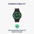 kwmobile Uhrenarmband für Samsung Galaxy Watch 6 / Watch 6 Classic - Fitnesstracker Band Set - Ersatzarmband Smartwatch
