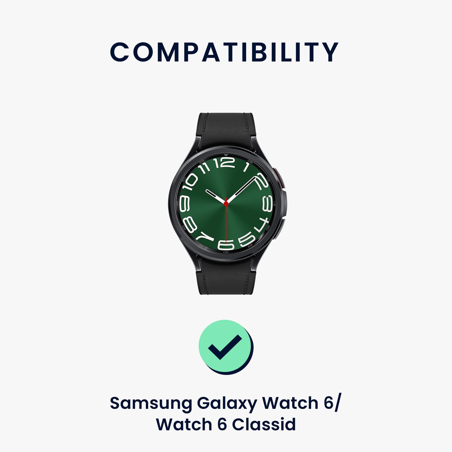 kwmobile Uhrenarmband für Samsung Galaxy Watch 6 / Watch 6 Classic - Fitnesstracker Band Set - Ersatzarmband Smartwatch