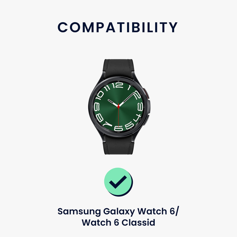 kwmobile Uhrenarmband für Samsung Galaxy Watch 6 / Watch 6 Classic - Fitnesstracker Band Set - Ersatzarmband Smartwatch