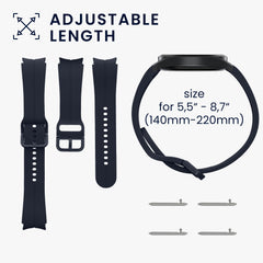 kwmobile Uhrenarmband für Samsung Galaxy Watch 6 / Watch 6 Classic - Fitnesstracker Band Set - Ersatzarmband Smartwatch