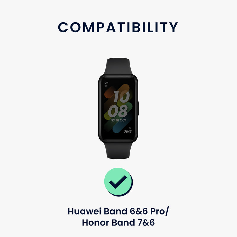 kwmobile Uhrenarmband für Huawei Band 6 & 6 Pro / Honor Band 7 & 6 Armband Fitnesstracker Band Set Ersatzarmband Smartwatch