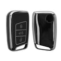 kwmobile Autoschlüssel Hülle kompatibel mit VW 3-Tasten Autoschlüssel (nur Keyless Go)