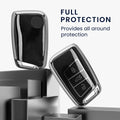 kwmobile Autoschlüssel Hülle kompatibel mit VW 3-Tasten Autoschlüssel (nur Keyless Go)