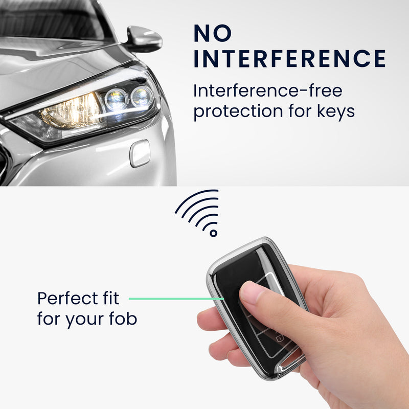 kwmobile Autoschlüssel Hülle kompatibel mit VW 3-Tasten Autoschlüssel (nur Keyless Go)