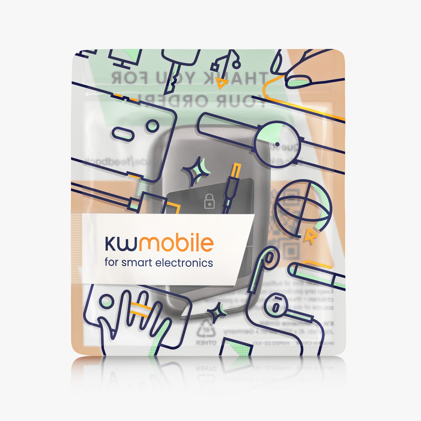 kwmobile Autoschlüssel Hülle kompatibel mit VW 3-Tasten Autoschlüssel (nur Keyless Go) - Schlüsselhülle Silikon Cover