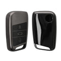 kwmobile Autoschlüssel Hülle kompatibel mit VW 3-Tasten Autoschlüssel (nur Keyless Go) - Schlüsselhülle Silikon Cover
