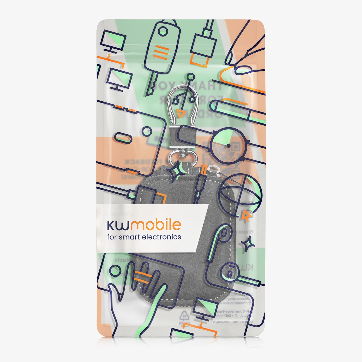 kwmobile In-Ear Kopfhörer Case kompatibel mit in-ear Headphones Hülle - Headphones Schutzhülle aus Kunstleder - Innenmaße 6 x 5 cm