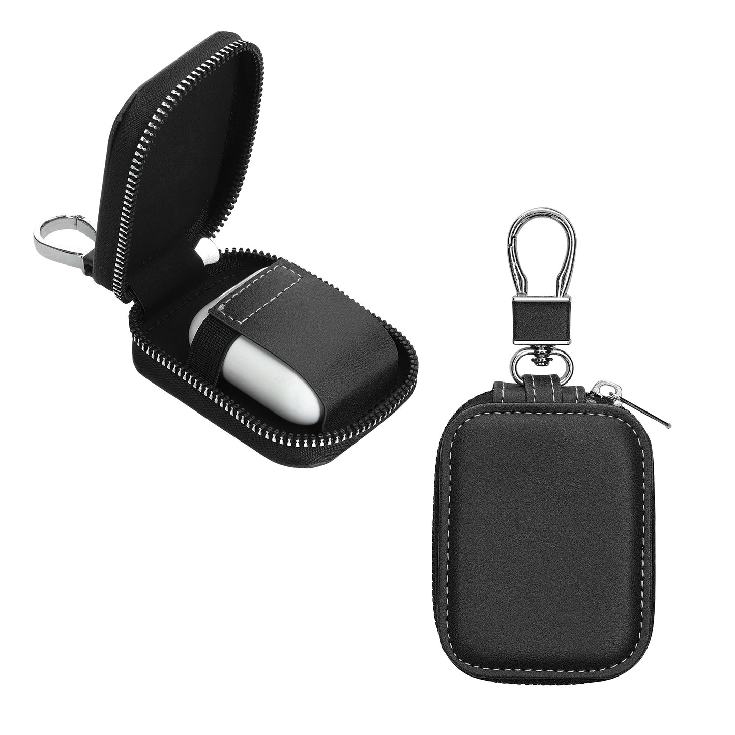 kwmobile In-Ear Kopfhörer Case kompatibel mit in-ear Headphones Hülle - Headphones Schutzhülle aus Kunstleder - Innenmaße 6 x 5 cm