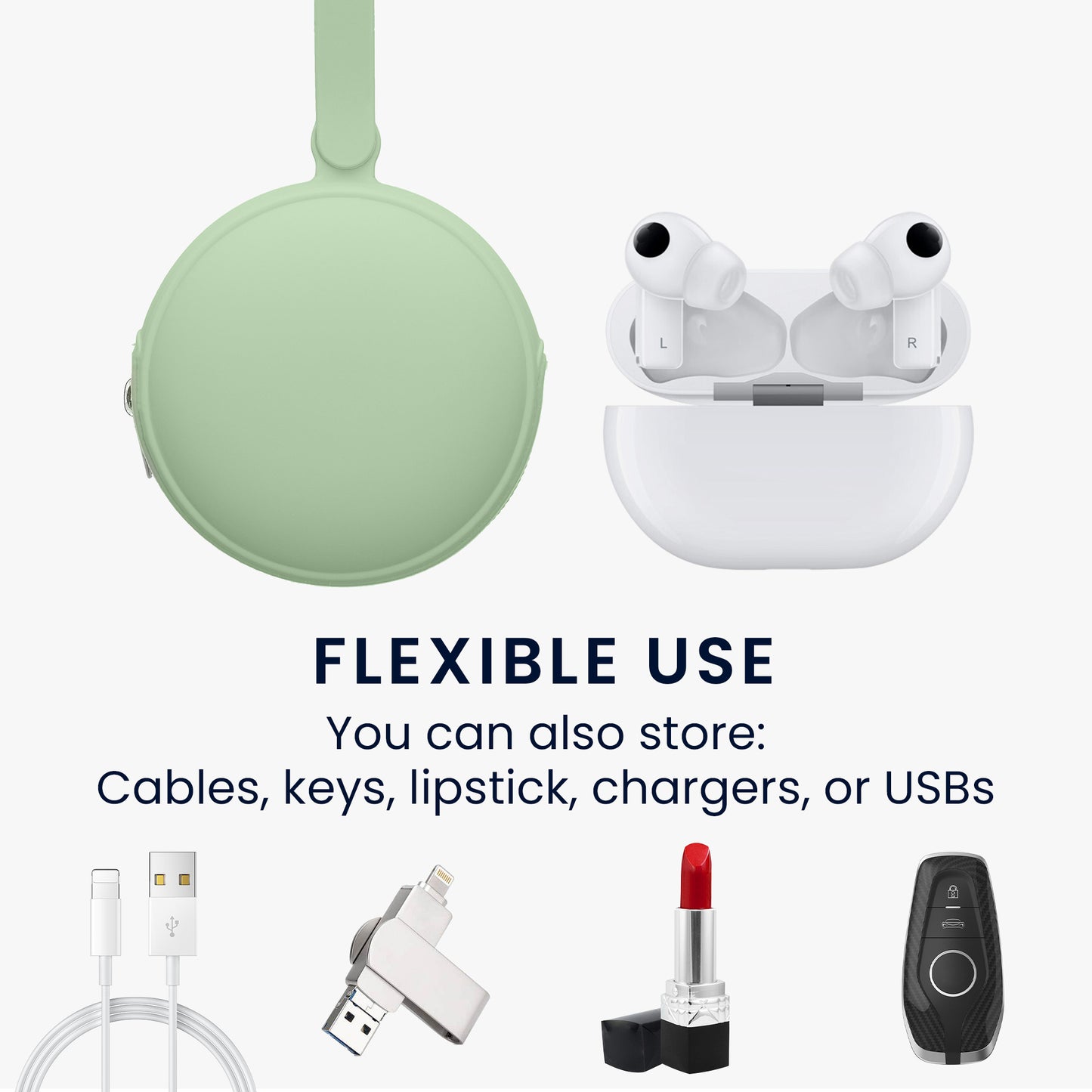 kwmobile In-Ear Kopfhörer Case kompatibel mit in-ear Headphones Hülle - Innenmaße 8 x 8 cm