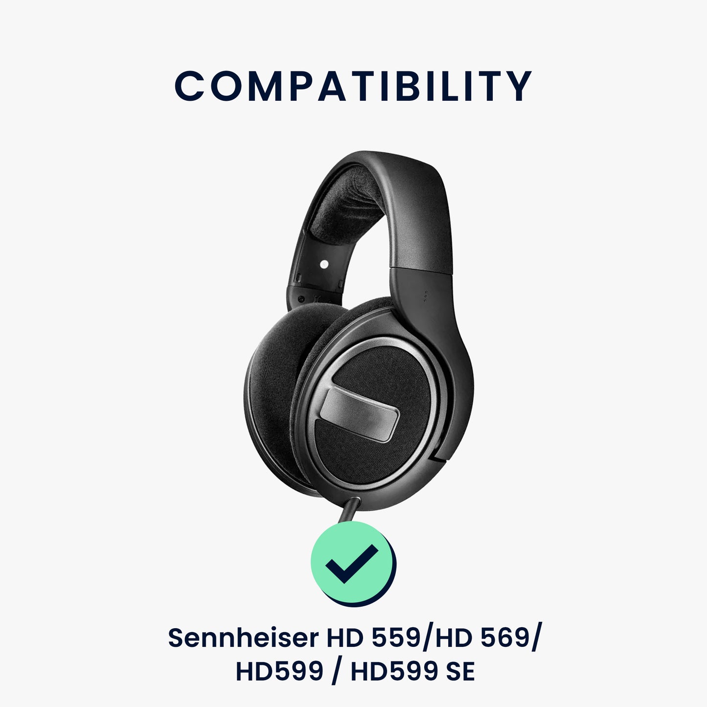 kwmobile Ohr Polster für Sennheiser HD 559 / HD 569 / HD599 / HD599 SE Ohrpolster Ersatz Kopfhörer Ersatzteile mit Cooling Effekt