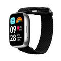 kwmobile Armband kompatibel mit Xiaomi Redmi Watch 3 Active - Nylon Fitnesstracker Sportarmband Band in Schwarz - Innenmaße von 14 - 22 cm Schwarz  