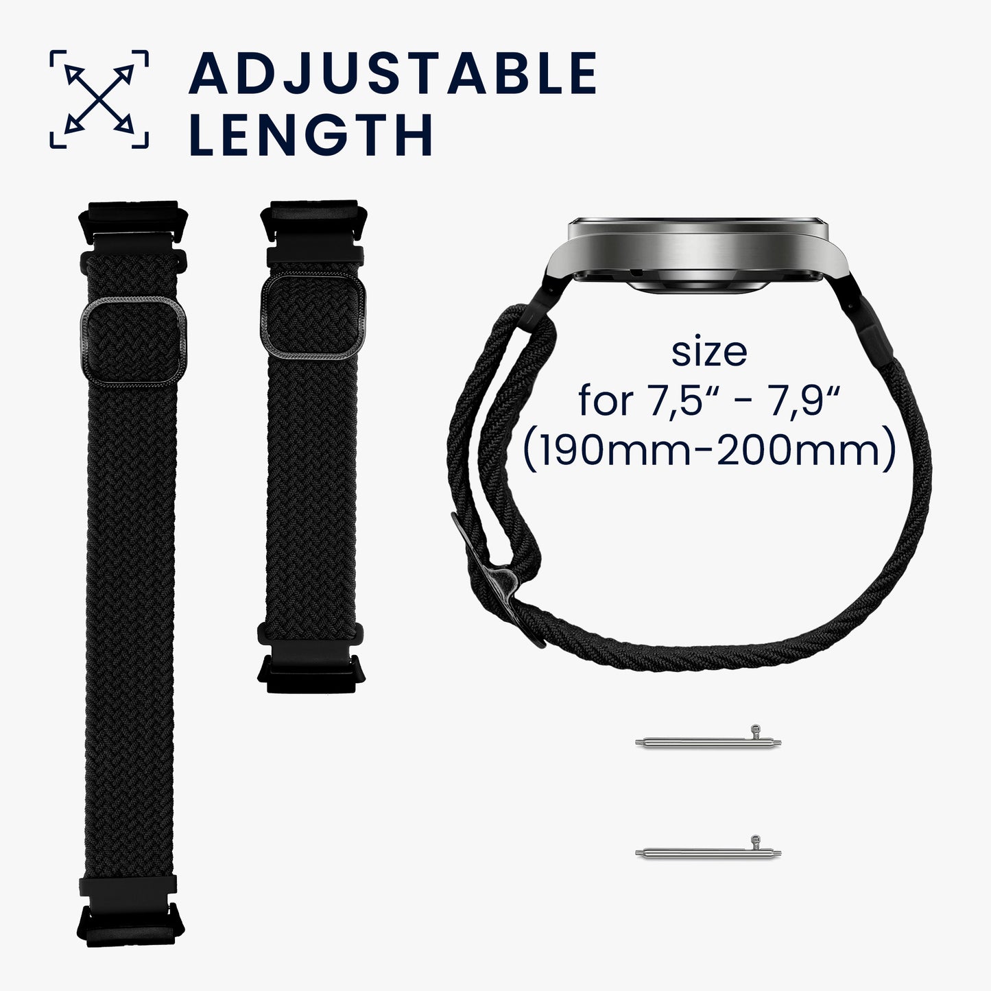 kwmobile Armband kompatibel mit Xiaomi Redmi Watch 3 Active Fitnesstracker Sportarmband Band - Innenmaße von 14 - 22 cm