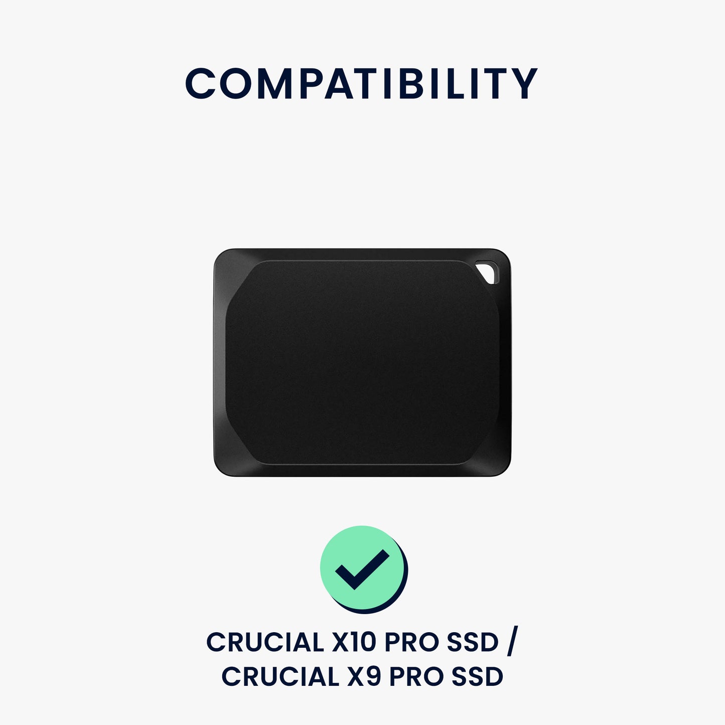 kwmobile Hülle kompatibel mit Crucial X10 Pro SSD / Crucial X9 Pro SSD SSD Festplatte Case Tasche für portable SSD Tragetasche mit Schlaufe