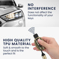 kwmobile Autoschlüssel Hülle kompatibel mit Mercedes Benz 2-Tasten Autoschlüssel (nur Keyless Go) Hülle - Schlüsselhülle mit Key Ring Anhänger - Cover Schwarz
