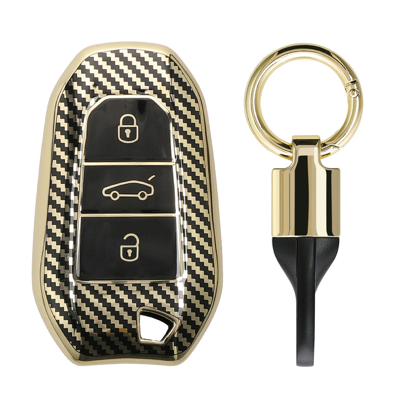 Hülle für Peugeot Citroen 3-Tasten Smartkey Autoschlüssel (nur Keyless Go)