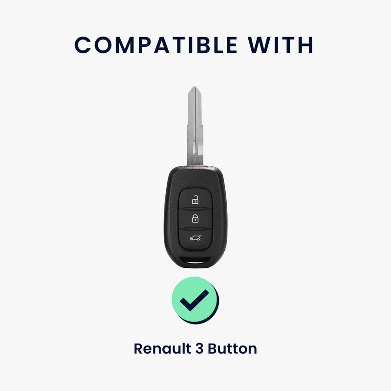 kwmobile Autoschlüssel Hülle kompatibel mit Renault 3-Tasten Dacia Sandero Stepway 2021 Hülle - Schlüsselhülle mit Key Ring Anhänger - Cover