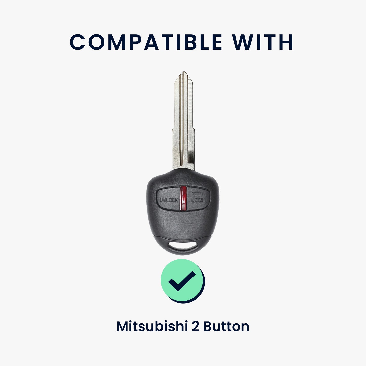 Hülle für Mitsubishi 2-Tasten Autoschlüssel
