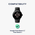 kwmobile Sportarmband kompatibel mit Google Pixel Watch 2 / Pixel Watch 1 - Armband für Fitnesstracker - mit Schutz Bumper