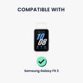kwmobile Echtleder Uhrenarmband für Samsung Galaxy Fit 3 Armband Ersatzarmband für Fitnesstracker Wechselarmband Smartwatch